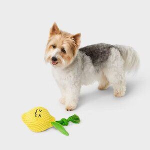 NEW Boots & Barkley 7.5" Lemon Dog Rope Plush Toy